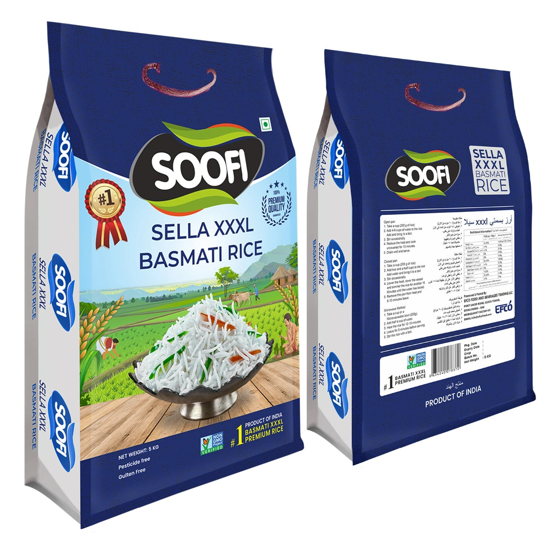 Basmati Rice Premium Quality Sella XXXL Rice 44 lbs