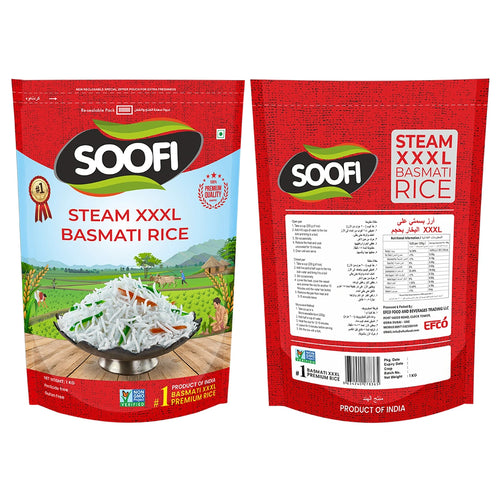 Basmati Rice Premium Quality Steam XXL Rice 2.2 lbs