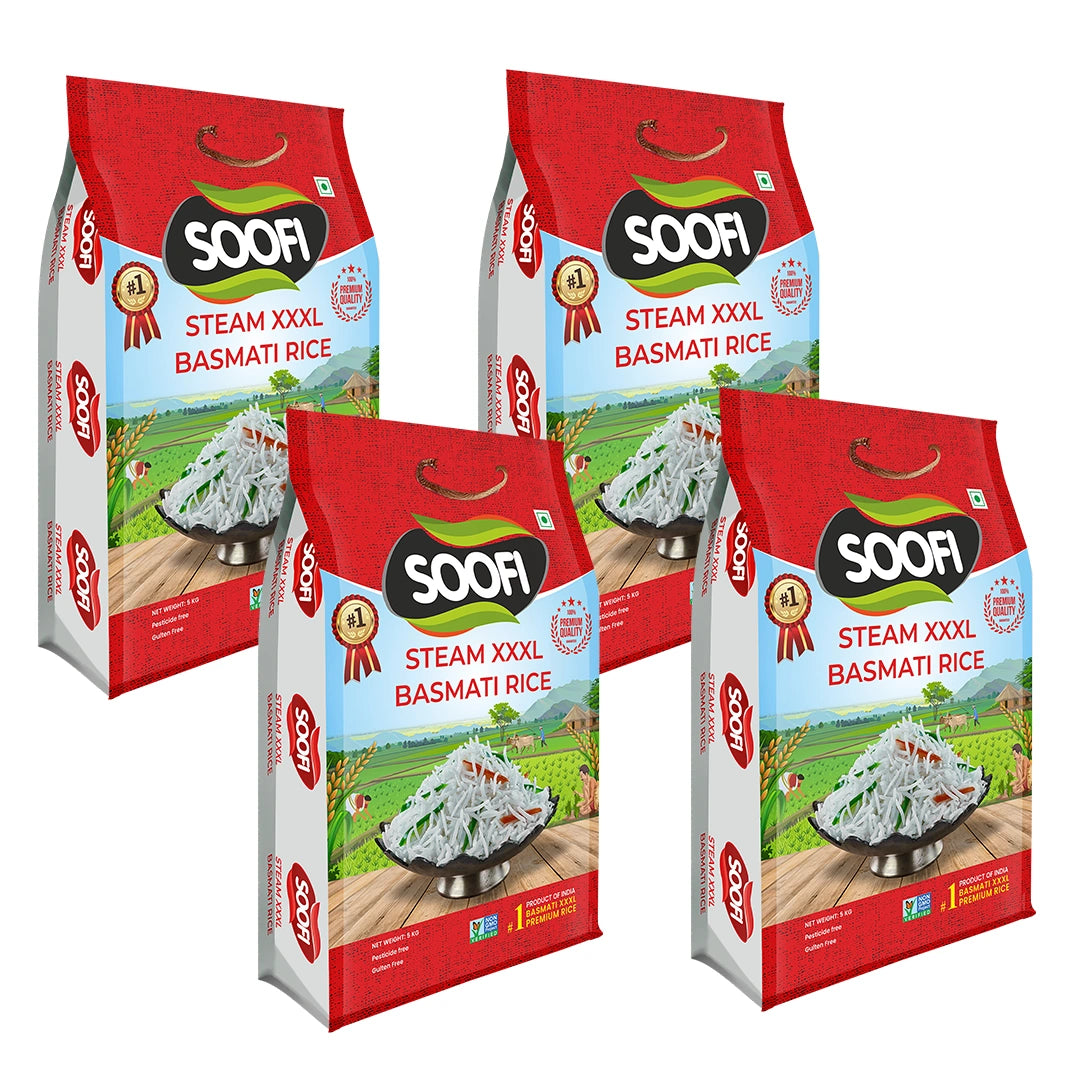 Basmati Rice Premium Quality Steam XXXL Rice 44 lbs